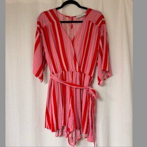 Petal&Pup Pink and Red Romper